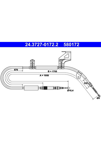 Ate Cablu Frana De Parcare Audi A6 C5