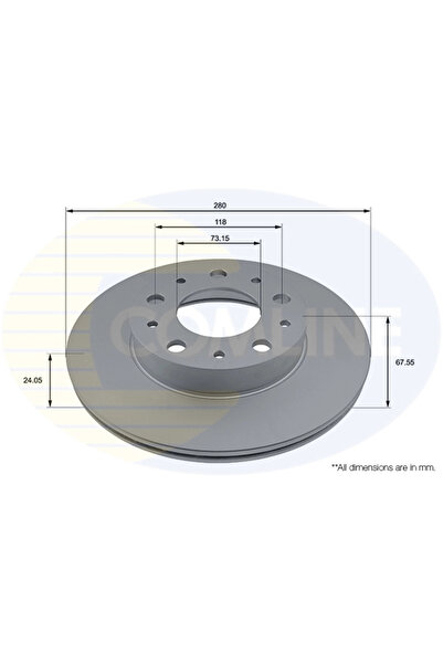 Comline Disc Frana Citroen Jumper 1 Autobuz/Jumper 1 Caroserie Fiat Ducato Bu...