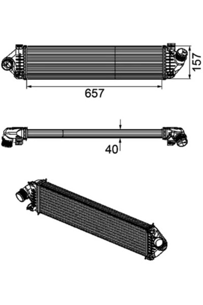 MAHLE Compresor intercooler Ford C-Max/Focus 2/Focus 3 Mazda 3