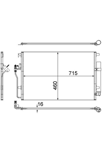 MAHLE Condensator Climatizare Mercedes-Benz Sprinter 3,5-T Bus/Sprinter 3,5-T