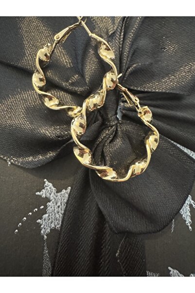 Aleda أقراط دائرية من الفولاذ الذهبي