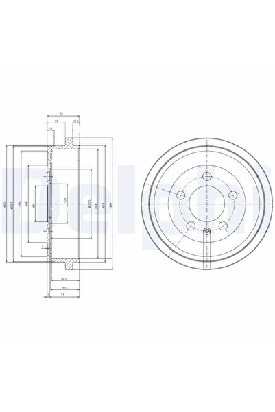 DELPHİ Спирачен барабан Audi A2 Seat Cordoba/Ibiza 3/Ibiza 4