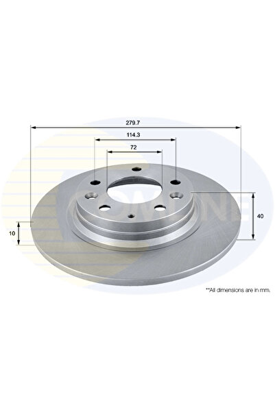 Comline Disc Frana Isuzu Impulse Mazda 323 C 4/6/Premacy