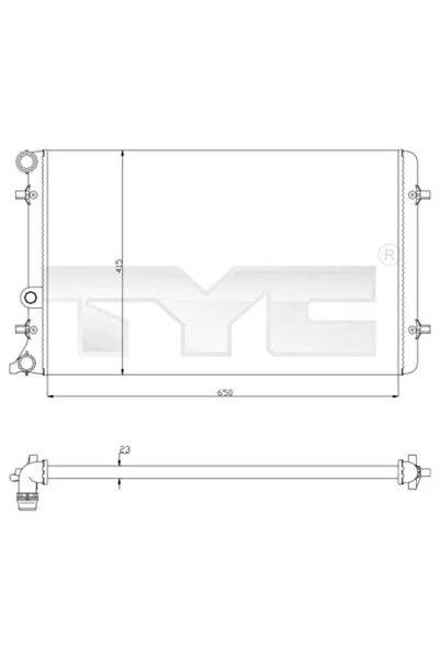 TYC Radiator Racire Motor Audi A3/Tt Seat Toledo 2