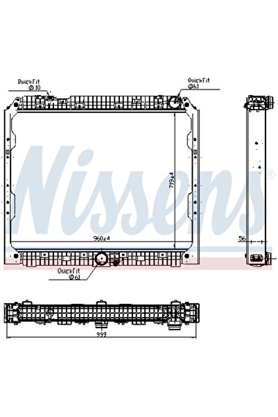 Nissens Radiator Racire Motor Mercedes-Benz Actros MP4 / MP5/Antos/Arocs