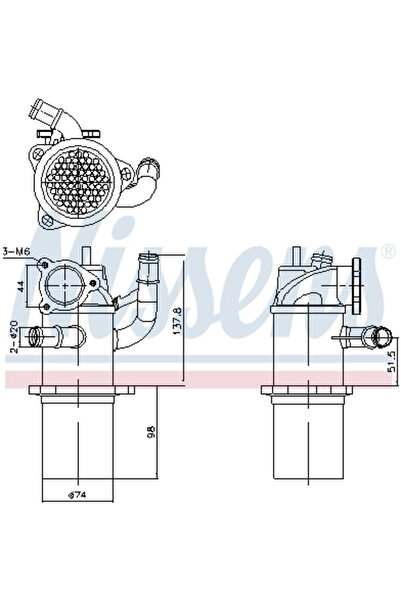 Nissens Radiator Recirculare Gaze De Esapament Audi A4 Allroad B8/A4 B8/A4 B9