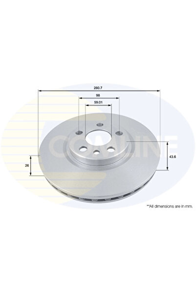 Comline Дискова спирачка Citroen Evasion Microbus/Jumpy 1 Fiat Scudo Bus/Ulysse