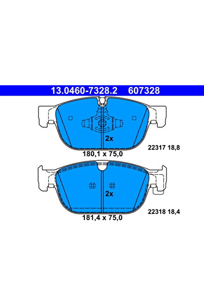 Ate Set Placute Frana Frana Disc Volvo S90 2/V60 2/V90 2
