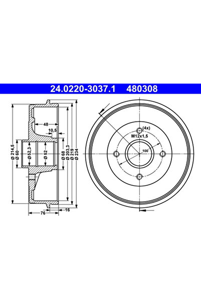 Ate Tambur Frana Dacia Logan Renault 19 2/Clio 2/Logan 1