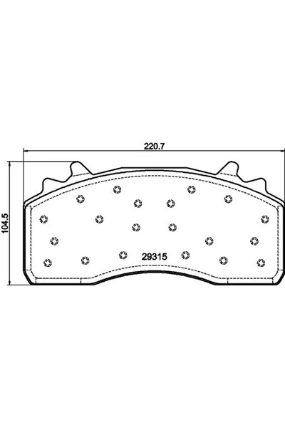 Don Комплект спирачни накладки за дискови спирачки Mercedes-Benz Actros MP4 /...