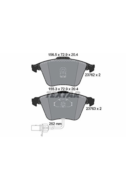 Krieger Set Placute Frana Frana Disc Audi A6 C5/Allroad C5 1999-2005