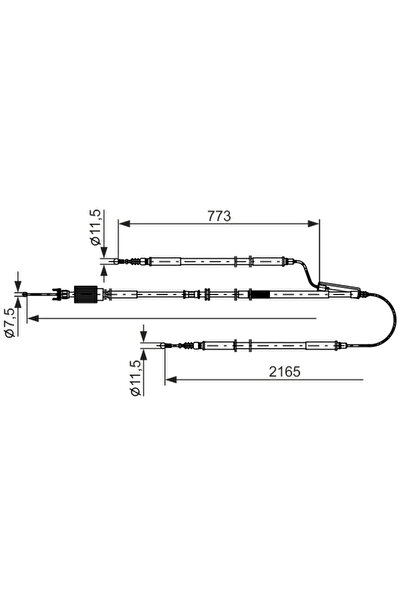 Bosch Cablu Frana De Parcare Opel Insignia A Vauxhall Insignia Model 1