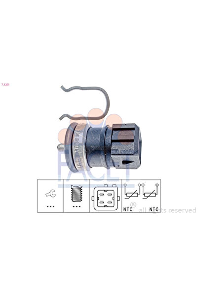 FACET Senzor,temperatura Lichid De Racire Renault Modus / Grand Modus (f/jp0_) 2004-2015 Diesel