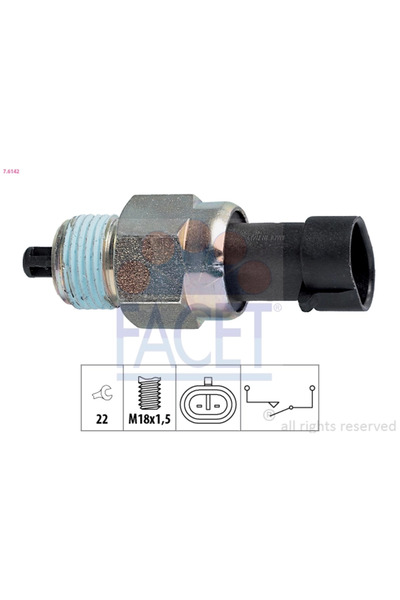 FACET Comutator Lampa Marsalier Alfa Romeo 145/146/Mito Fiat 500/Brava/Bravo 1