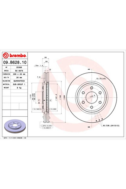 Brembo Disc Frana Nissan Navara NP300/Pathfinder 3
