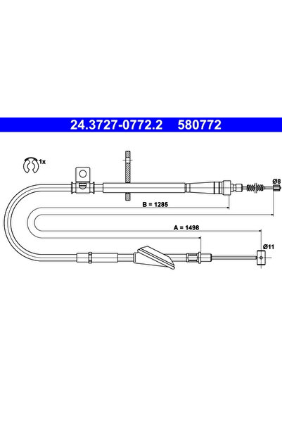 Ate Cablu Frana De Parcare Opel Agila Vauxhall Agila Model 1