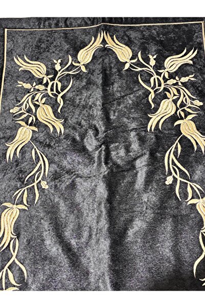 Mustgross Sırma Embroidered Luxury Prayer Rug – Single Velvet Prayer Rug & Stylish and High-Quality Prayer Mat