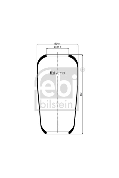 FEBI BILSTEIN Burduf Suspensie Pneumatica Puntea Spate Volvo F10/F12/Fl