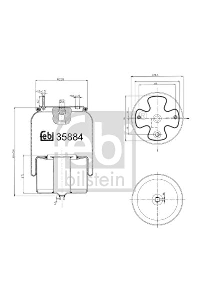 FEBI BILSTEIN Въздушни окачващи маншони преден десен мост Volvo Fh/FM