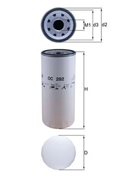 MAHLE Filtru Ulei Renault Trucks D Volvo Fh/FL12/Fm