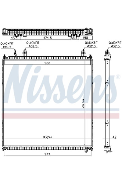 E-KRAFT Radiator Racire Motor Man Tgs 1/Tgx 1