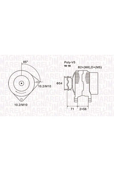 MAGNETI MARELLI Generator / Alternator Alfa Romeo 159 Fiat Croma