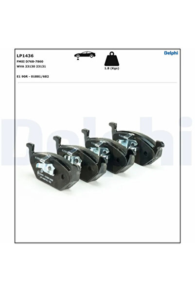 DELPHİ Set placute frana frana disc VW CADDY III Autoutilitară/limuzină spațioasă (2KA 2KH 2CA 2 200 LP1436