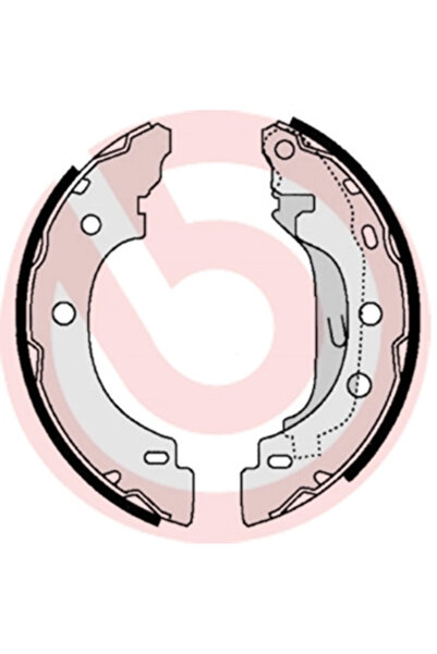 Brembo Set Saboti Frana Dacia Logan/Sandero Renault Clio 4/Kangoo/Logan 1