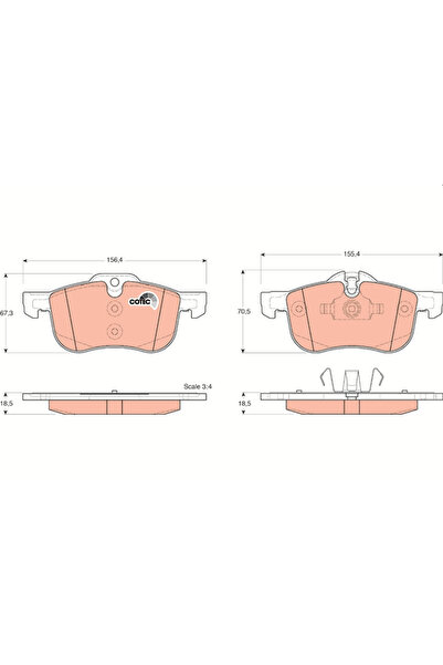 TRW Set Placute Frana Frana Disc Mg Mg 6/Mg Zt Mg (Saic) 6