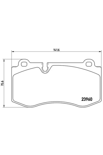 Brembo Комплект спирачни накладки Brabus 38S за Mercedes-Benz CLS/E-класа/S-к...