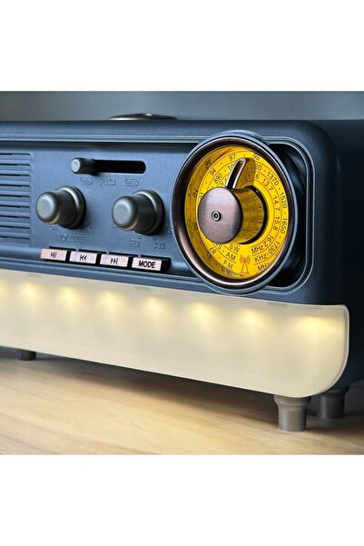 Dexxony Dx-09 Gece Lambalı Lüks Nostaljik Radyo & Fm Radyo & Bluetooth Hoparlör - Videolu Ürün
