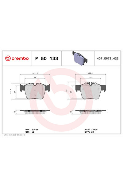 Brembo Set Placute Frana Frana Disc Mercedes-Benz C-Class/Glc Mercedes-Benz (...