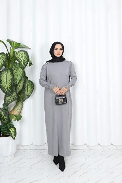 NİSUM MODA Pearl Mercerized Dress