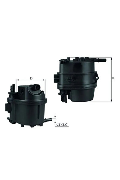 MAHLE Filtru Combustibil Citroen C1/C2/C3 1 Ford Fiesta 5/Fiesta 6/Fusion