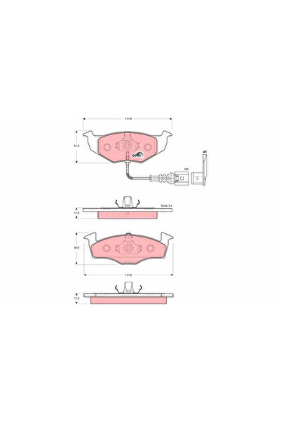 TRW Set Placute Frana Frana Disc Skoda Fabia 1/Fabia 2 Vw Polo 4 1999-2014