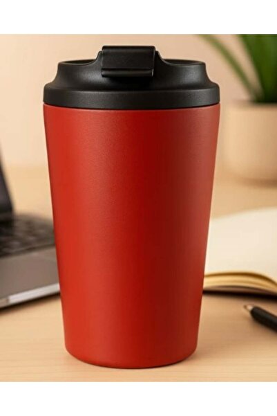 Cafe Travel Coffee Mug - Stainless Steel Insulated Tumbler with Leak-Proof Lid, Solid & Metallic, Keeps B