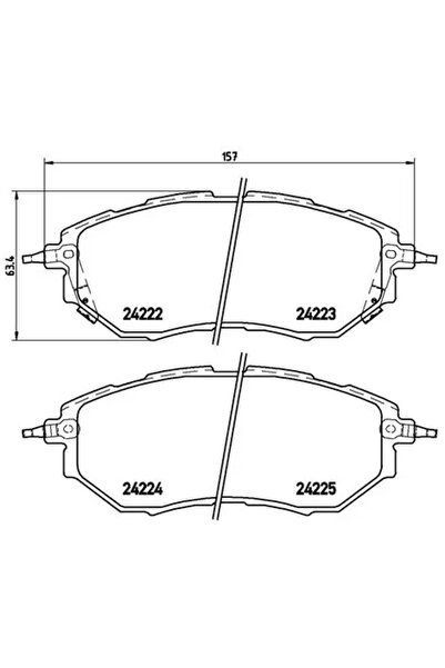 Brembo Комплект накладки за дискови спирачки Subaru Forester/Impreza/Legacy 4