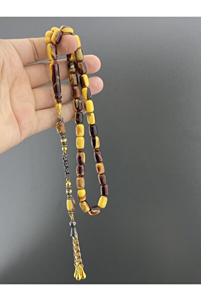 Tesbih Store Tight-Fitting Amber Oxide Design with Tassels
