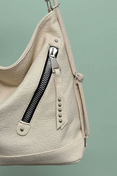 çantamgelsin Γυναικεία τσάντα πλάτης και ώμου από μαλακό δέρμα πολλαπλών τμημάτων μεγάλου μεγέθους (41x33 εκ.)