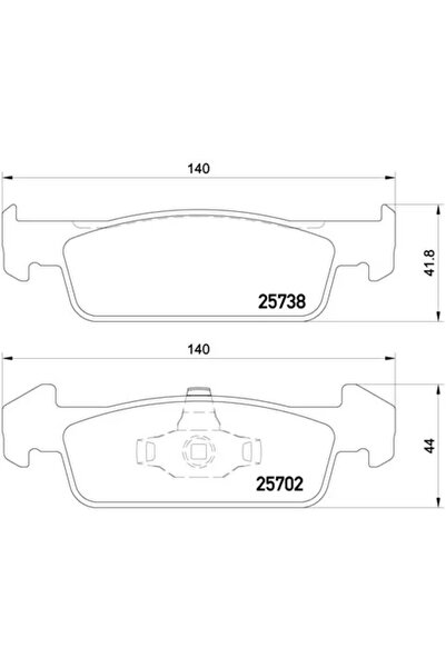 Brembo Set Placute Frana Frana Disc Dacia Logan 2/Logan Mcv 2/Sandero 2 Renau...