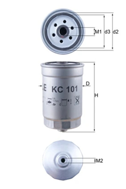 MAHLE Filtru Combustibil Hyundai Accent 2/Accent 3/Getz Kia Carens 3 Microbus...