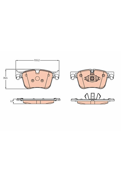 TRW Set Placute Frana Frana Disc Citroen Berlingo Multispace/C4 Grand Picasso