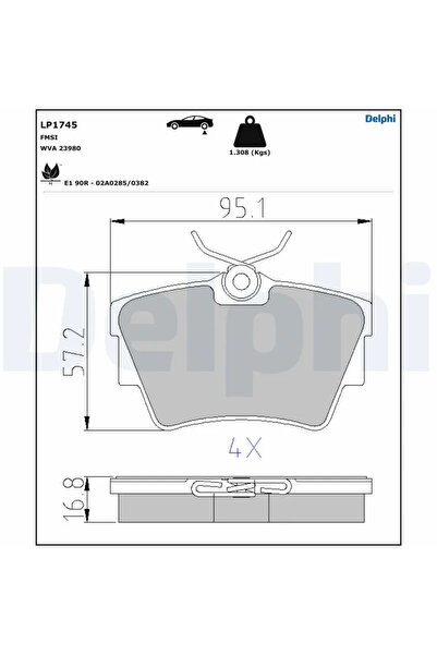 DELPHİ Set Placute Frana Frana Disc Nissan Primastar Bus/Primastar Caroserie ...