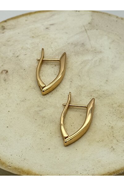 AUBRA Küpe Modern Oval Kısa – Rose Kaplama