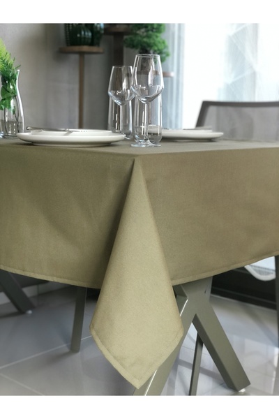 desen izmir American Service, 130 X 280 Olive Green Tablecloth