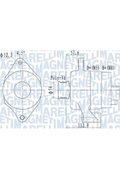 MAGNETI MARELLI Generator / Alternator Alfa Romeo 159/Brera/Giulietta Fiat Br...