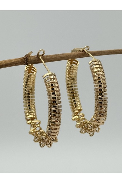 AUBRA حلقة أذن كبيرة ملتوية – مطلية باللون الوردي |   فولاذ 316L، لا يتأكسد