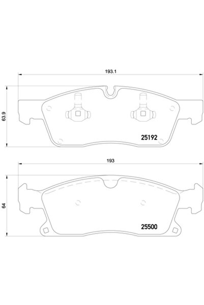 Brembo Set Placute Frana Frana Disc Brabus 35MR Mercedes-Benz Gl-Class/Gle/Gls