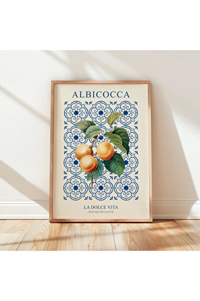 Esci Design Wooden Framed Italian Illustration Painting - Modern Kitchen Painting - Vintage Painting - Luxury Wall Art