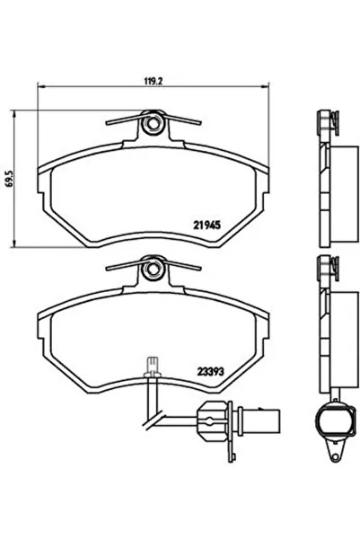 Brembo Set Placute Frana Frana Disc Audi A4 B5/A4 B6/A4 B7 Vw Passat B5
